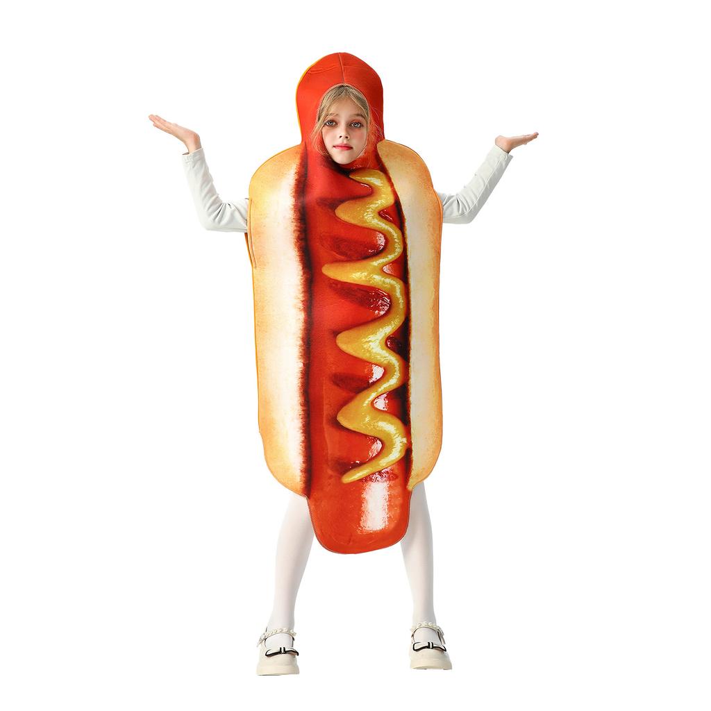 Halloween Kids Costume Funny Food Hot Dogs Cos Creative Party Fun Stage Cartoon Girls Show Costume