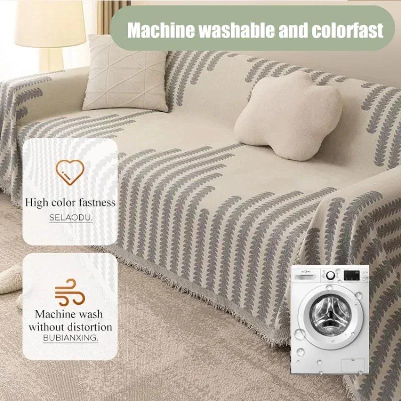 1PC Reversible Chenille Sofa Towel Sofa Cover Anti-cat Scratch All-season Chenille Living Room Sofa Cover Blanket All-inclusive