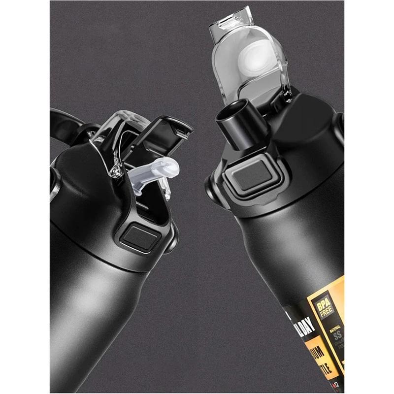 304 Stainless Steel 1500ml Thermal Portable Outdoor Thermos Mug Tumbler Vacuum Flasks Cold and Sport Water Bottle with Straw