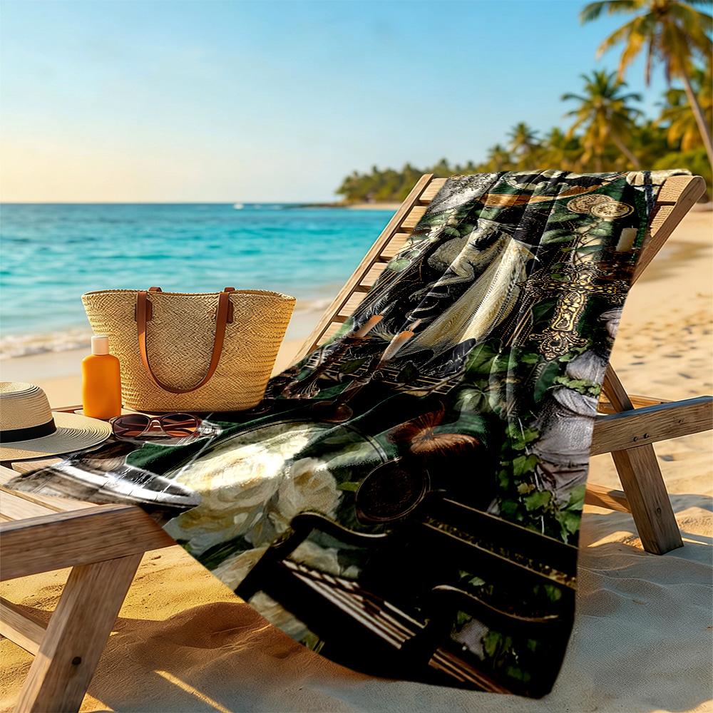 Gothic Style Beach Towel Super Soft & Absorbent Comfortable Lightweight