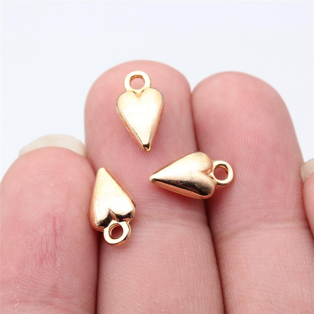 Charms Peach Heart Love Pendants Wedding Jewelry Findings QC094