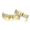 Hiphop Grillz Mode Leuchtende Körper Jewelry Mann Trendig Gold / Silber Kupfer Mit Zirkonia Punk Zahn Grillz