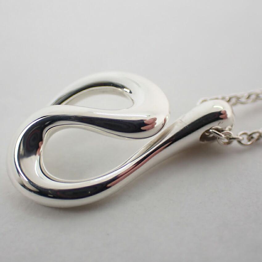 [Used] TIFFANY/Tiffany 925 Open Wave Pendant/Necklace/j9-1