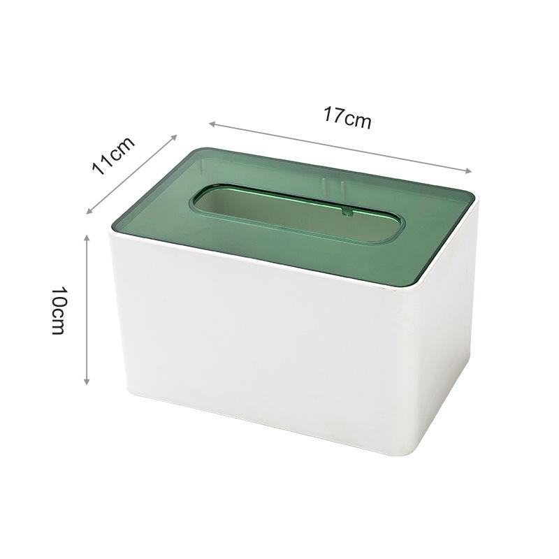 Clear Punch-Free Wall-Mounted Tissue Box for Bathroom or Living Room