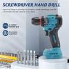 A96I-Electric Drill 3/8Inch 90Nm Cordless Electric Drill Brushless Hand Screwdriver For 18V 21V Battery Power Tools
