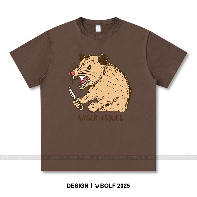 Women's Anger Issues Printed T-Shirt 100% Cotton Oversized Edgy Graphic Tees for Men Summer Tops Punk Streetwear