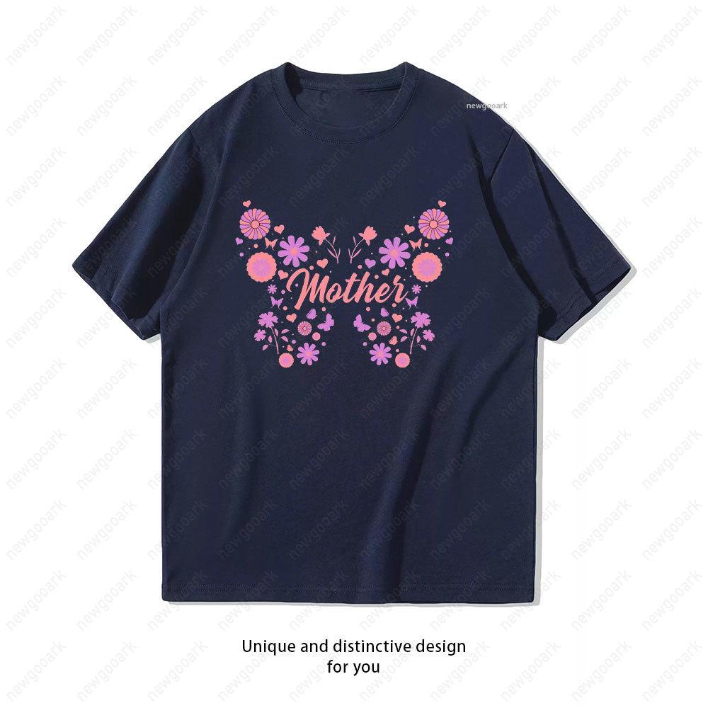 Beautiful Mother Butterfly TShirt Happy Mothers Day Cute Mom Life Gift Shirt Women Casual Oneck Graphic T Shirts Classic S