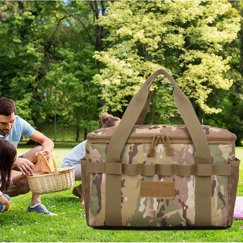Aufbewahrungstasche für Outdoor-Besteck, Picknicktasche mit großem Fassungsvermögen für Camping, Aufbewahrungstasche mit großem Fassungsvermögen für Outdoor-Campingausrüstung