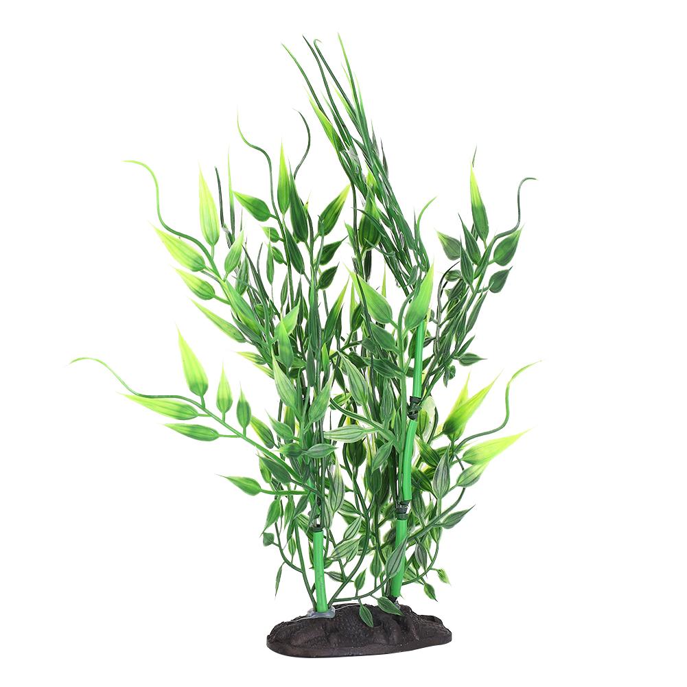 Аквариум Искусственный Зеленый Бамбук Водное Растение Аквариум Симуляция Водная Трава ДекорацияA303 Маленькие Бамбуковые Листья Зеленые