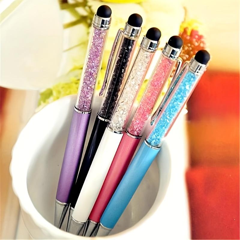 5 Sets of Diamond Metal Ballpoint Pens, Touch Screen Pens, Crystal Ballpoint Pens, Touch Pens, Crystal Handwriting Pens, Multifunctional and Portable