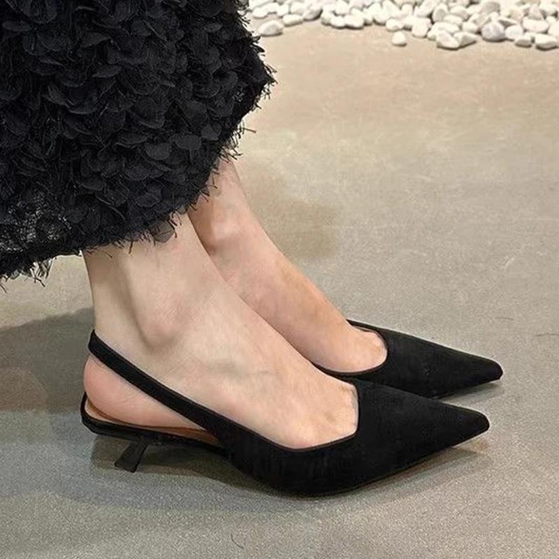 Fashion Women Pointed Toe Heeled Sandals High Heels Shoes Elegant Summer 2025 New Slippers Party Shoes Woman Dress Pumps Mujer Zapatos