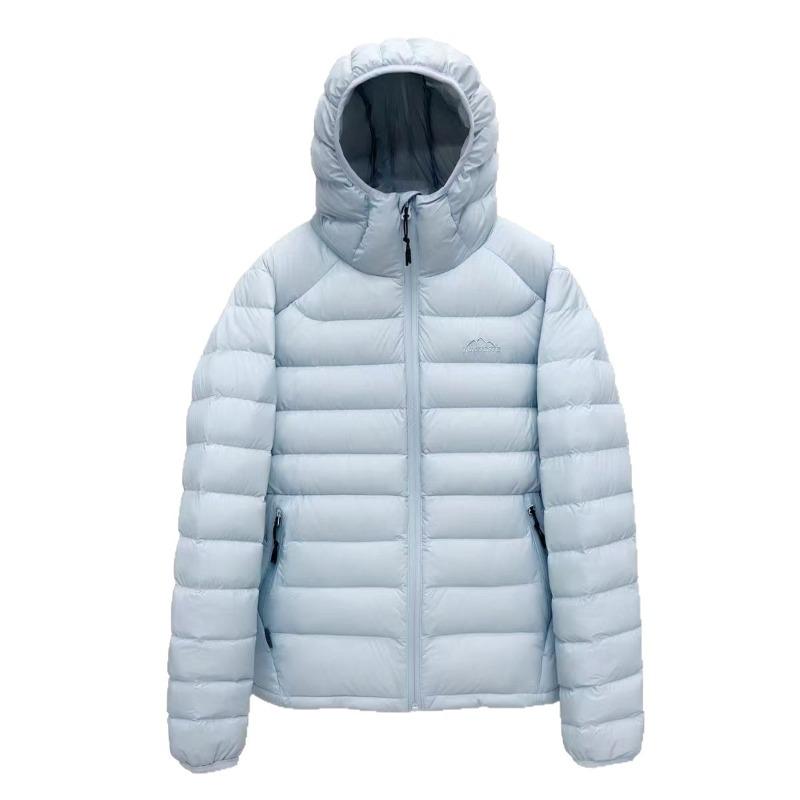 Autumn and winter white duck down short hooded down jacket peace of mind down ribs men and women couple warm jacket