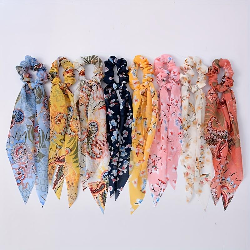 

1pc 8 Types of Floral Hair Bands with Bows - Elegant Printed Headband Hair Band,Women s Soft Fashion Fabric Hair Accessories