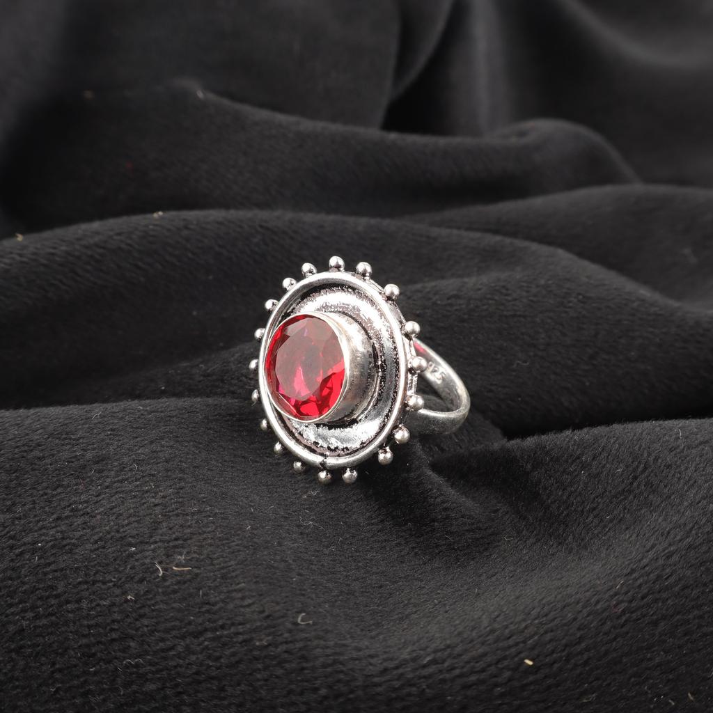 Pink Rubellite Gemstone Jewelry, 925 Sterling Silver Ring, Handmade Charming Ring, Bohemian Rubellite Earring For Grandma Gift