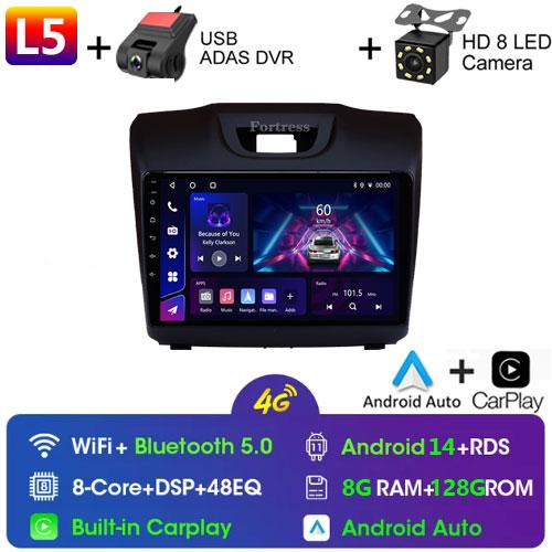 2 Din Android 14 Car Radio For Chevrolet TrailBlazer 2 2012-2016 For Isuzu D-MAX 2 2012-2018 Multimedia Player Wireless Carplay