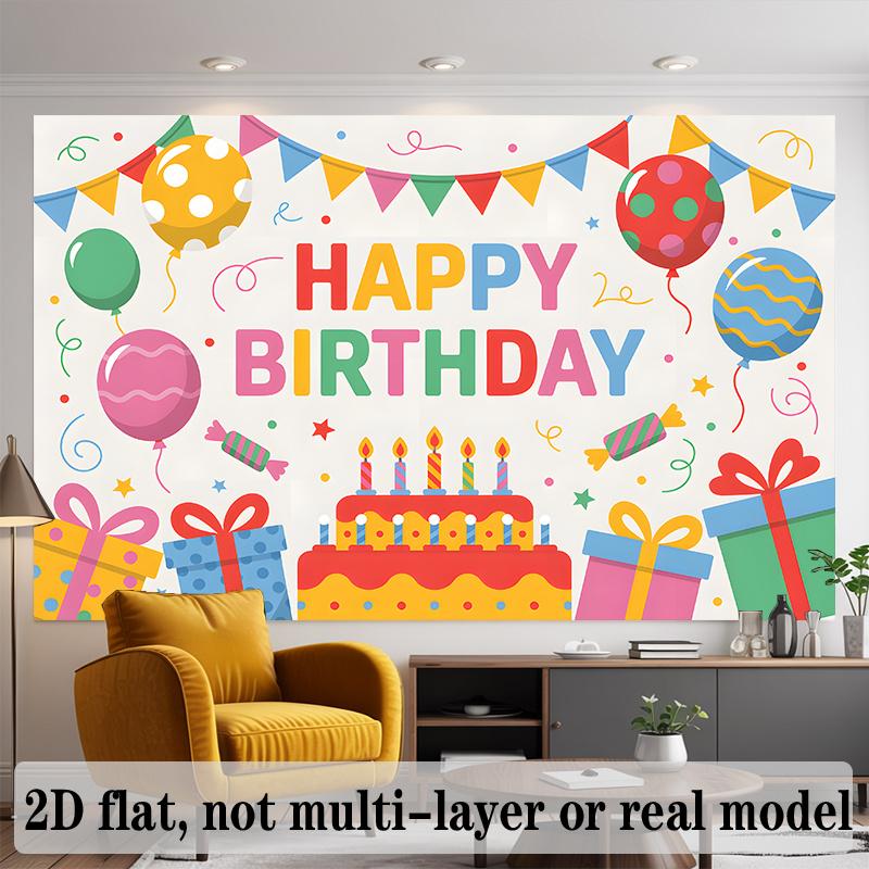 Party Backdrop Flat Hanging Backdrops Birthdays Showers Photo Background Decor Birthday Party Decor