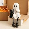 Unique Gifts for Halloween Lovers Figurines, Spooky Ghost Skeleton Pumpkin Black Cat Resin Ornaments, Durable Seasonal Home Accents Tabletop