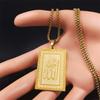 Acier Inoxydable Musulman Islam Coran Allah Chaîne Colliers Couleur Or Géométrie Pendentifs Colliers Bijoux colliers N2280S02