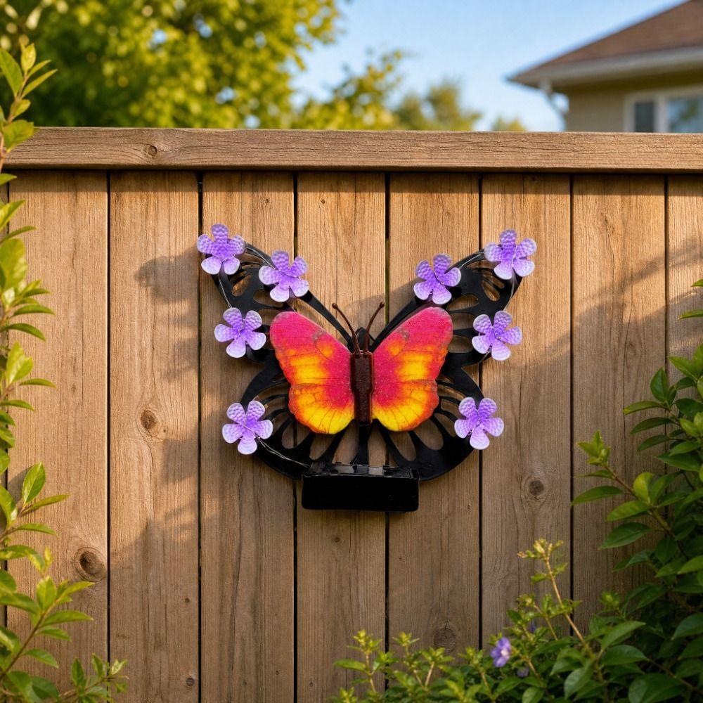 Waterproof Solar Butterfly Wall Light Solar Powered Garden Decoration Light Garden