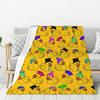 Custom Ultra-Soft Fleece Yellow Colorful Rubber Duck Pattern Throw Blanket Warm Flannel Blankets for Bed Home Couch Quilt