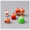 6Pcs/set Christmas Capybara Miniatures Resin Xmas Ornaments Fairy Garden Decoration Micro Landscape