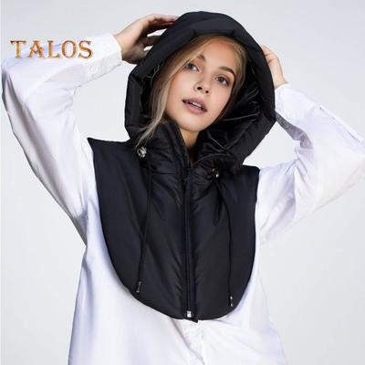 Zimní ultralehká péřová čepice s kapucí Kabát Krční límec Zip Zapínání Šňůrka Muži Teplý prsten Šála Kukla Klobouk Kabát Šála Krátké tílko