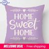 Geometric Light Purple Pillow Cover 50*50 Living Room Sofa Cushion Cover 40*40 Solid Color Decorative Cushion Cover Home Decor