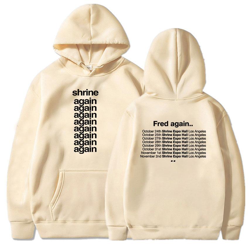 Shrine Fred Again Ti Dager Hettegensere Menn Kvinner Hettegensere Grafiske Klær Tung Mental Mote Stil Genser
