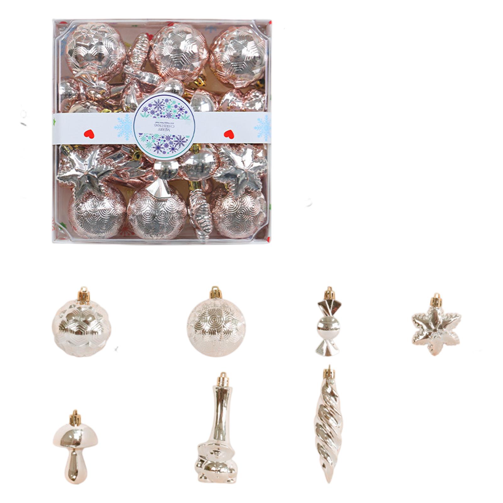 

Elegant Christmas Tree Accessories 28Piece Ornament Set Stylish Color Easy To Install And Store New Year One Size