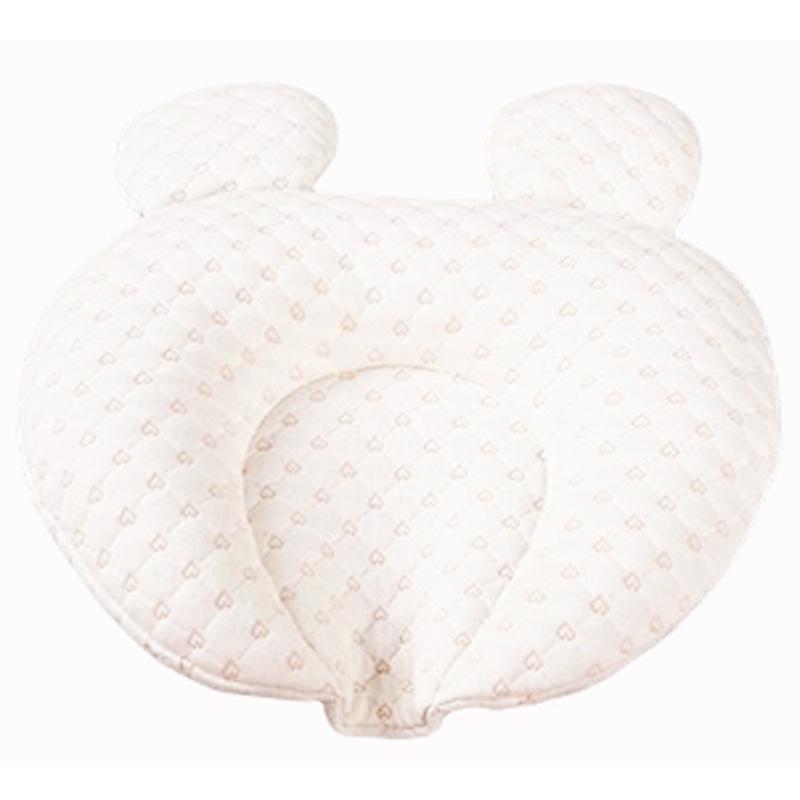 Colored Cotton U-Shaped Little Bear Baby Pillow - Breathable Latex for Newborns, Suitable for All Seasons.