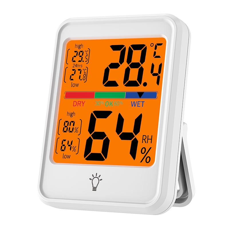 Digital Thermometer Hygrometer Electronic Temperature Humidity Meter Wall Mount Desktop Use for Home Baby Room Indoor Monitoring