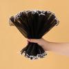 Translucent Pearls Edge Bouquets Wrap Softable Breathable Bouquets Wrap for Weddings and Special Occasion