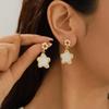 Retro Four-Leaf Clover Flower Pendant Earrings for Women - Stylish & Personalized Design