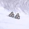 Hypoallergenic Titanium Steel Celtic Knot Earrings Fade Resistant Non Allergic Ear Studs