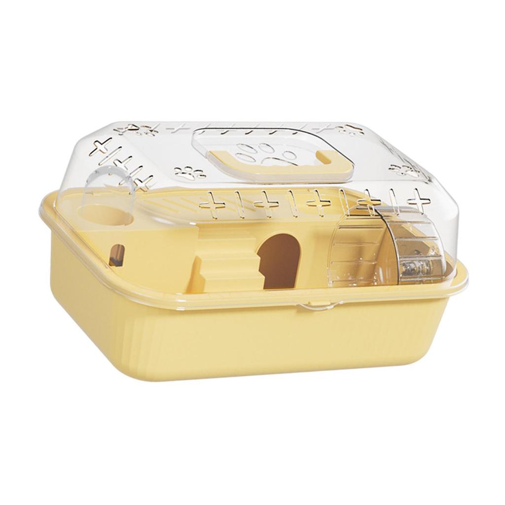 Travel Transparent Hamster House Hamster Carry Case Cage Ventilation Portable Hamster Cage for Guinea Pigs Rats Small Animals