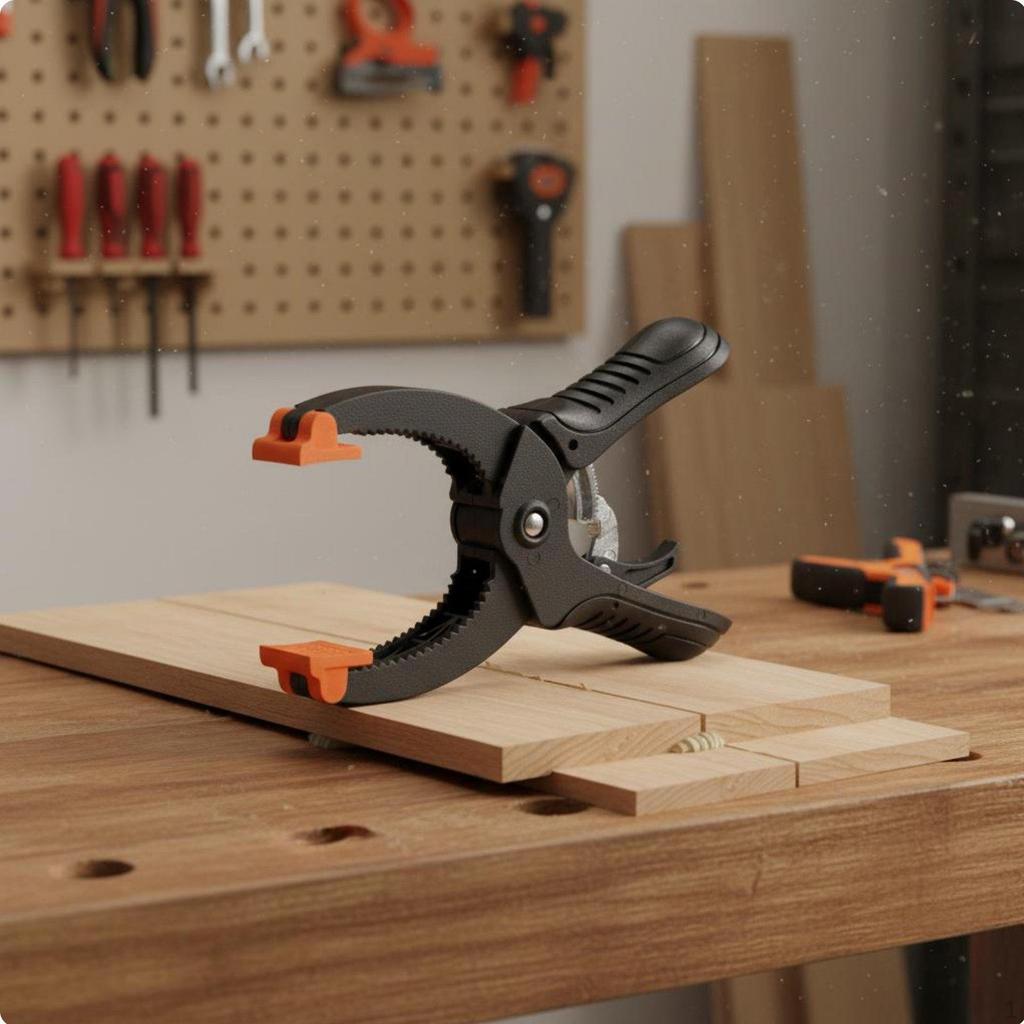 Duty Carpentry Clamp MicroAdjustment Locking Ratchet clip Tool for Crafts, Backdrop Stand,