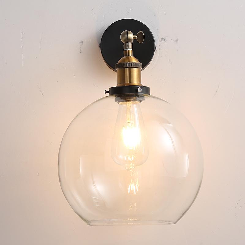 Vintage Glass Wall Lamp for Bar, Coffee Shop, Library, Restaurant, or Bedroom