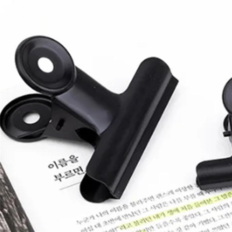 A25F-Metal Paper Clip 10PCS 50Mm Foldback Binder Clips Black Grip Clamps Document Office School Stationery Paper