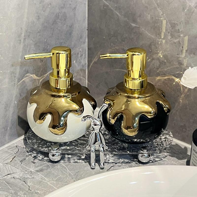 Simple Hand Sanitizer Bottle Creative Ceramic Soap Dispenser Hotel Toilet Lotion Bottle Storage Bottle Home Bathroom Accessories
