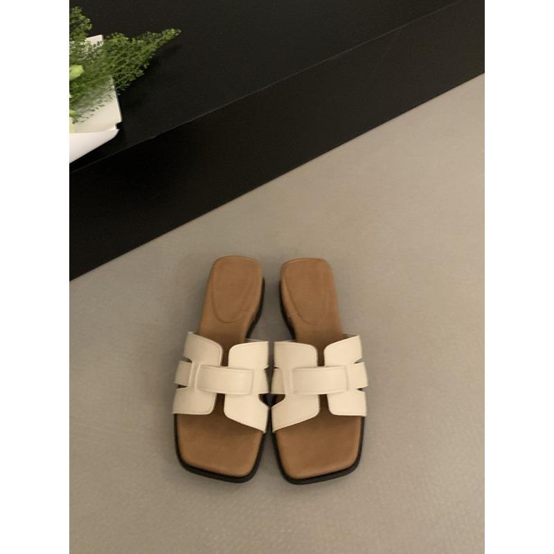 Wedge Heel Platform Slippers Women's Shoes Wear New Summer Skirt One-word Holiday Sandals