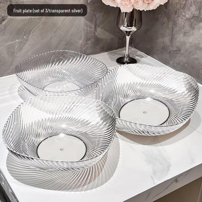 Qiwei Korean Style Luxury Plastic Fruit & Snack Plate