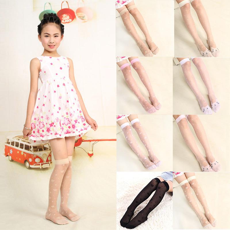 Vară, toamnă, fete mari, drăguț, șosete până la genunchi, 3-8 ani, uniformă, bumbac, șosete lungi din desene animate