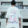 S-4XL oversized T-shirt new Korean version T-shirt summer loose enlarged round neck casual couple top short-sleeved men's shirt