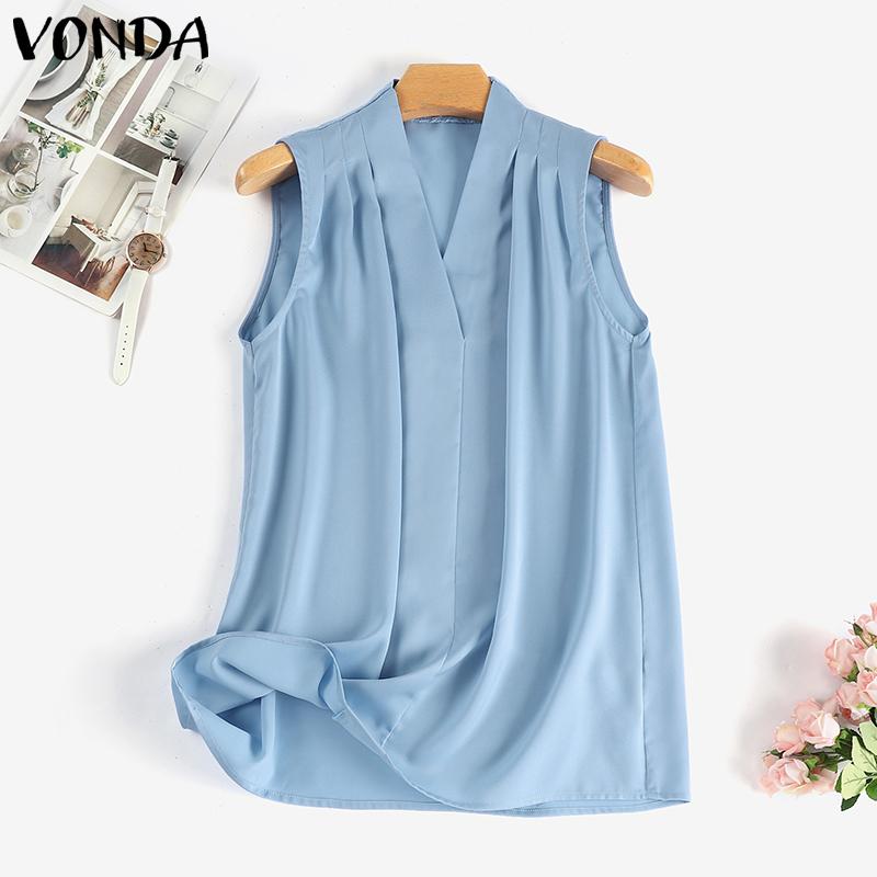 

Летние женские атласные однотонные топы без рукавов VONDA