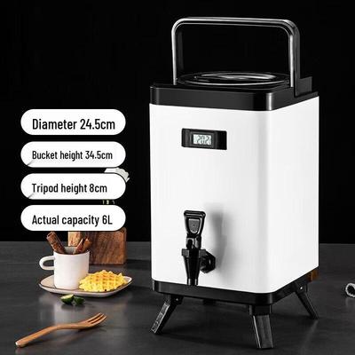 Commercial 304 Stainless Steel Insulated Square Beverage Dispenser with Thermometer