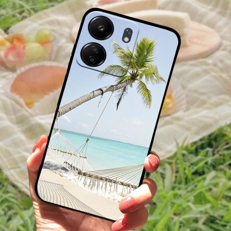 For Redmi 13C 4G Case TPU Silicone Soft Protective Phone Back Cover For Xiaomi Poco C65 Fashion Printing Shockproof Bumper Bags