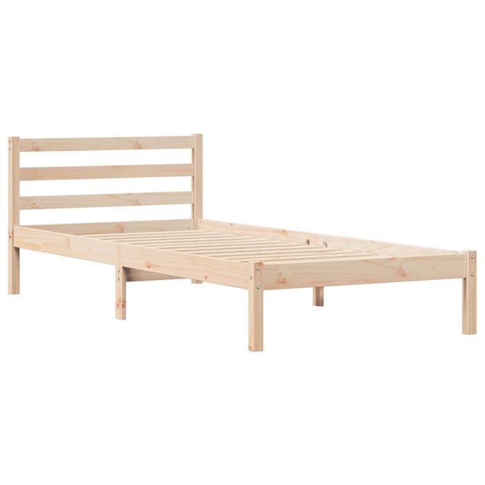 Lit vidaXL avec tête de lit 80x210 cm en bois de pin massif 869760