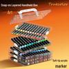 Black Barrel Soft Tip Acrylic Marker Set for Primary School Art