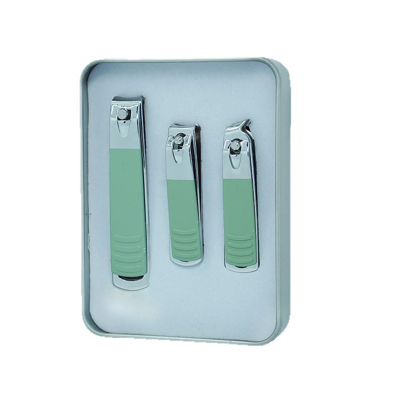 Nail Care Gift Set: Portable Tin Box with Clippers, Scissors, Tweezers, and Ear Spoon