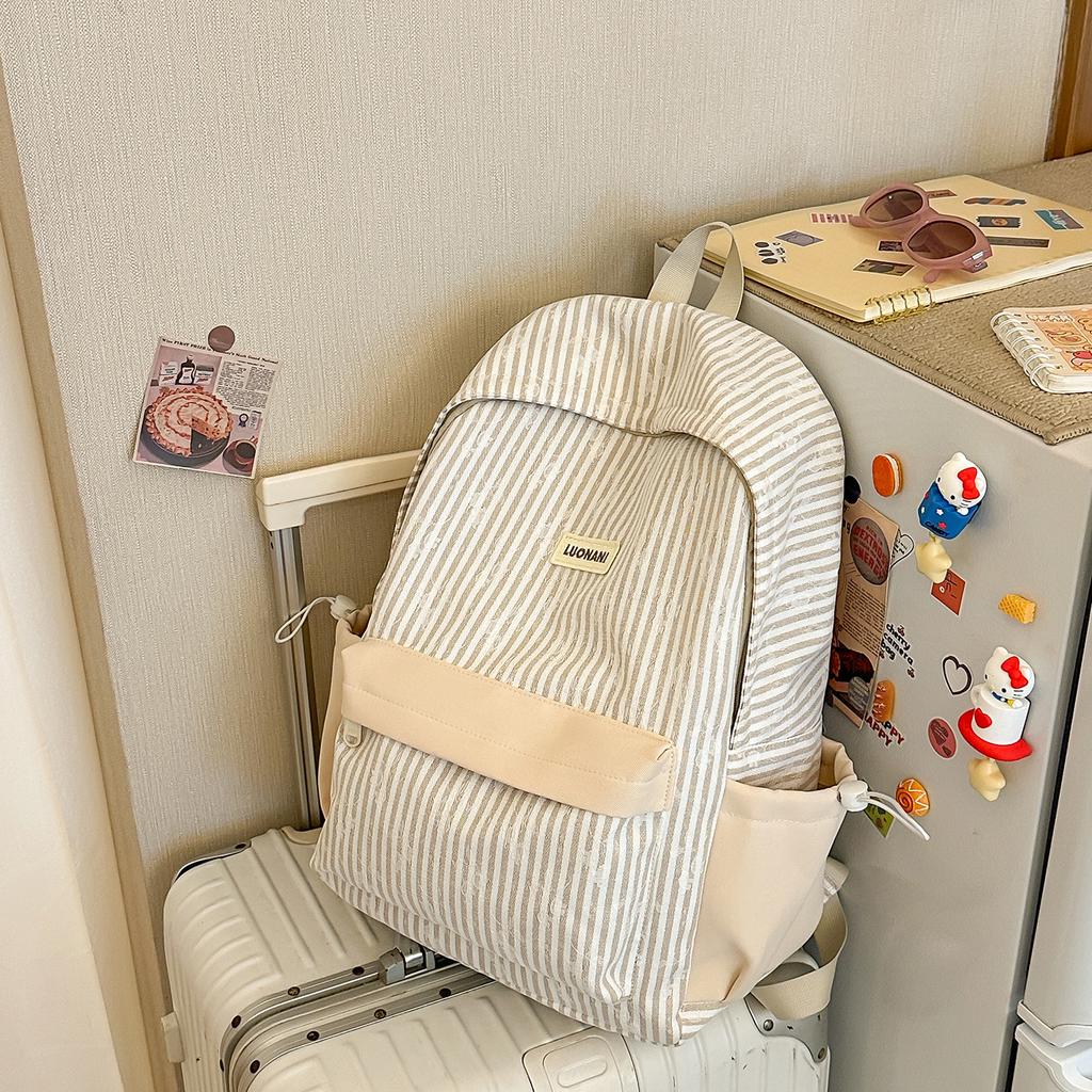 Cartella: nuovo zaino scolastico in stile collegiale, zaino a quadri carino e fresco per studenti di scuola media e superiore, borsa casual di grande capacità